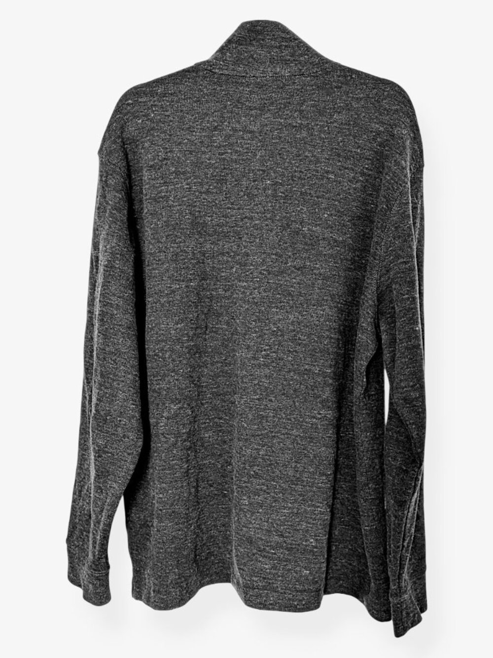 Polo Ralph Lauren estate rib quarter zip heather black minimalist sweater M's XL - Picture 6 of 11